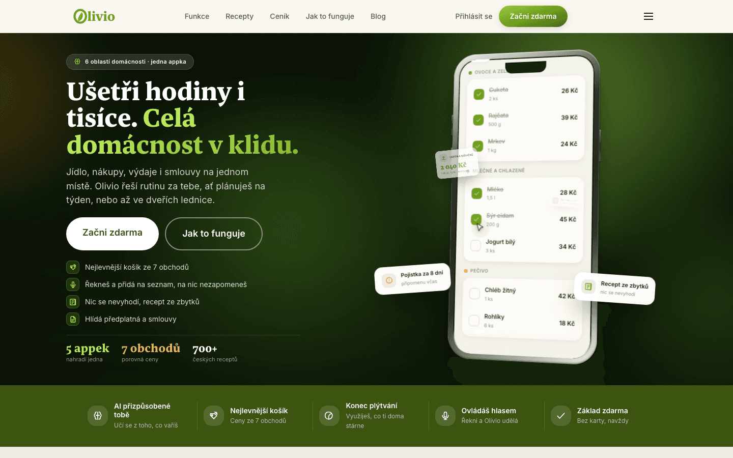 Olivio — náhled produktu
