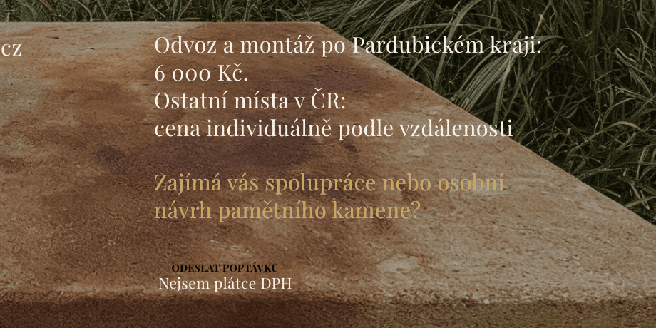 Původní web: odkaz Odeslat poptávku drobným písmem vedle poznámky o DPH