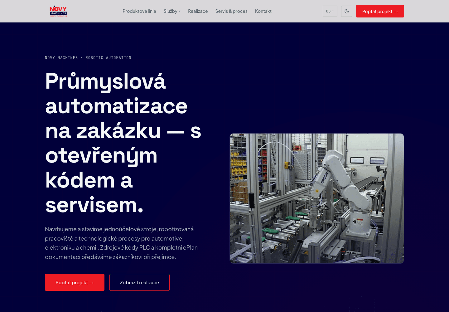 Web NOVY machines